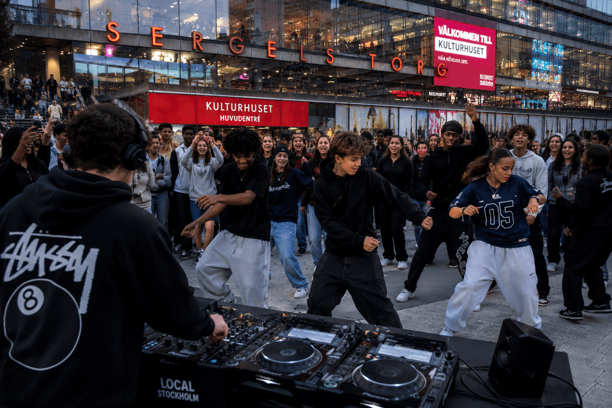 DJ's på Sergels torg -DJ Matilda Tjerneld